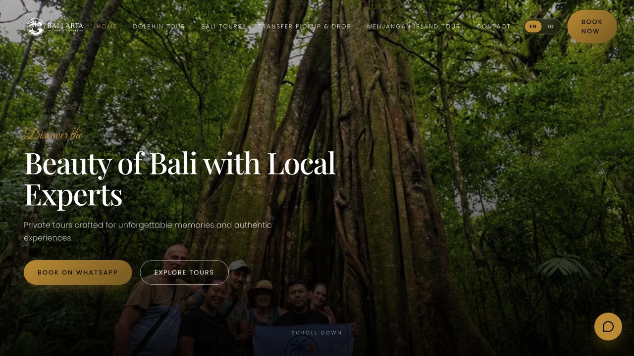 Bali Arta homepage