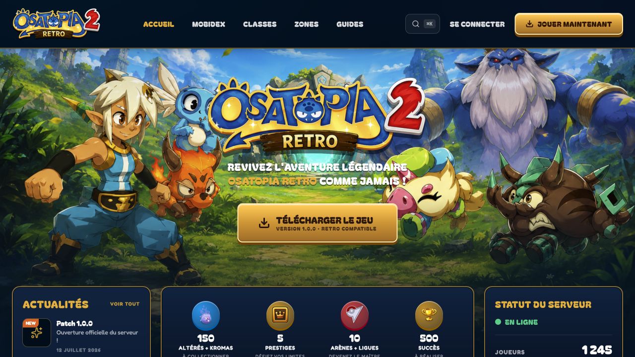 Osatopia homepage