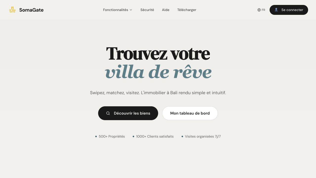 SomaGate homepage